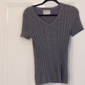 Debbie Morgan Grey v-neck sweater
